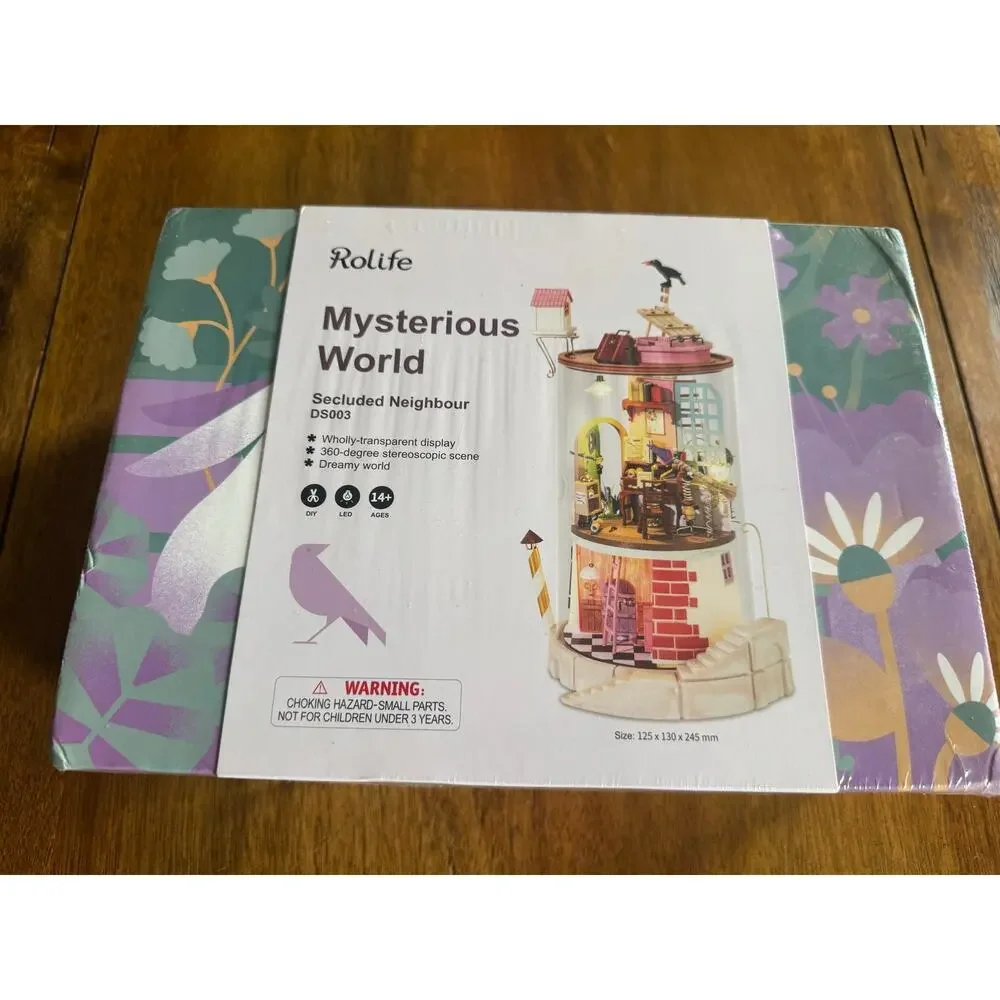 NWT Rolife Mysterious World Secluded Neighbour DS003 DIY Miniature House LED